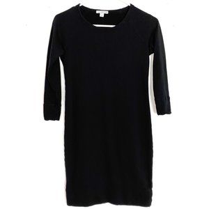 ☀️ JAMES PERSE Los Angeles Black Raglan 3/4 Sleeve T-Shirt Dress